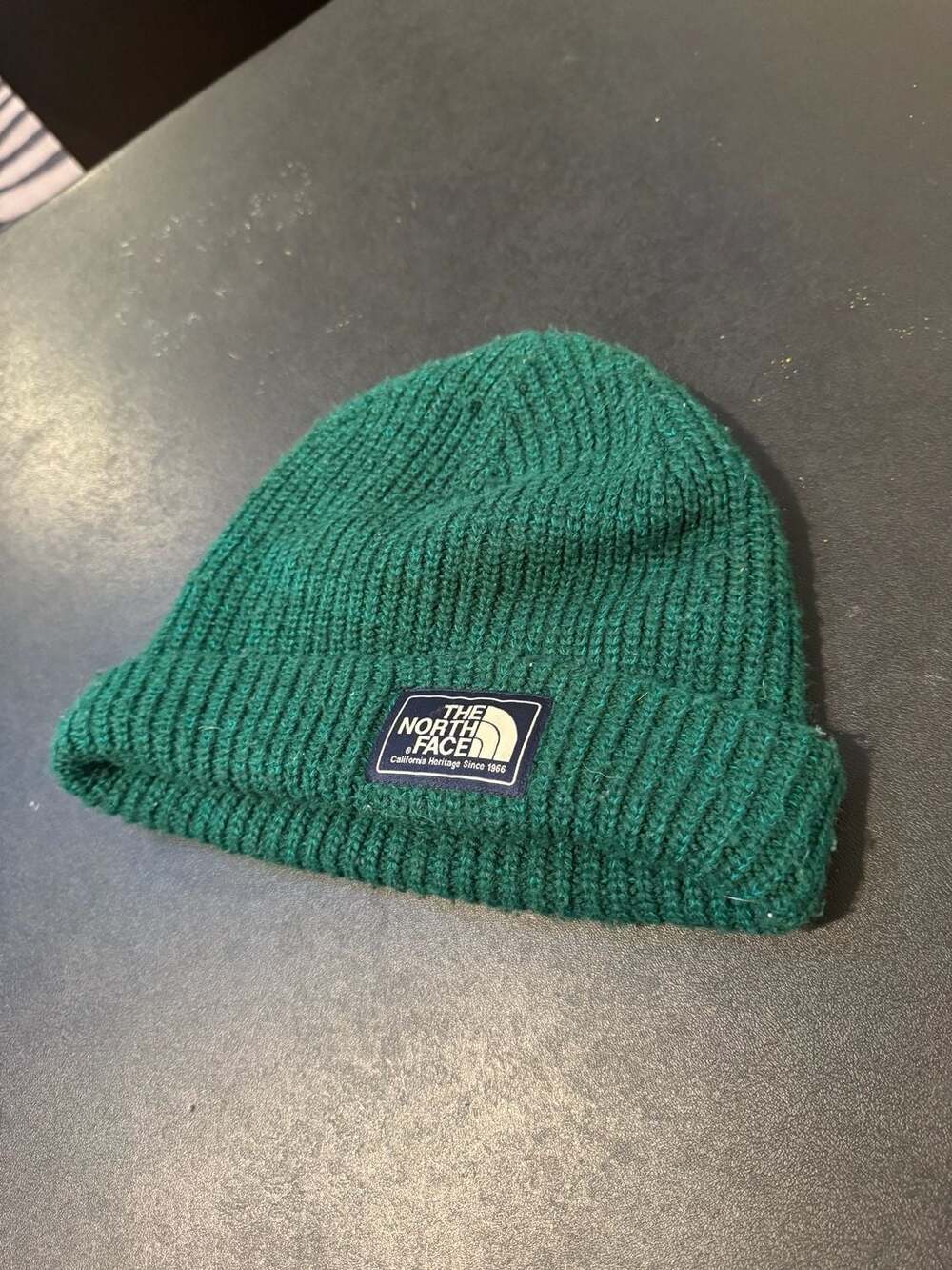 The North Face California Heritage Since 1966 Green Ribbed Beanie